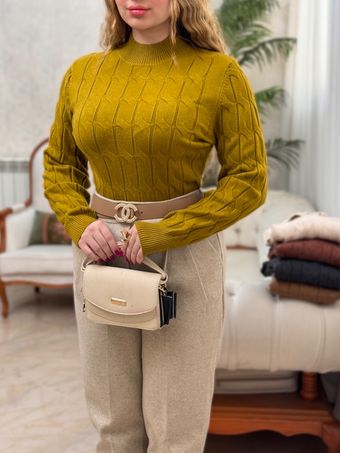 بلوز یقه اسکی مارپیچ 3460