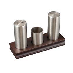 ست چهار پارچه نمکدان و فلفل‌پاش مدل کاستلو – سیلور پایه تیره