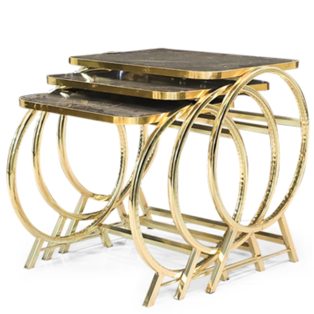 عسلی 3تیکه مدل  لینو رنگ طلایی