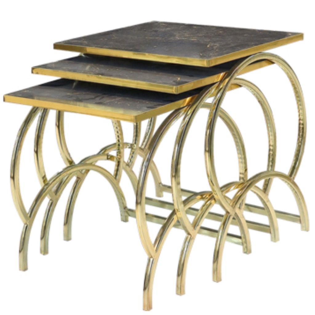 عسلی 3تیکه مدل  ورا رنگ طلایی