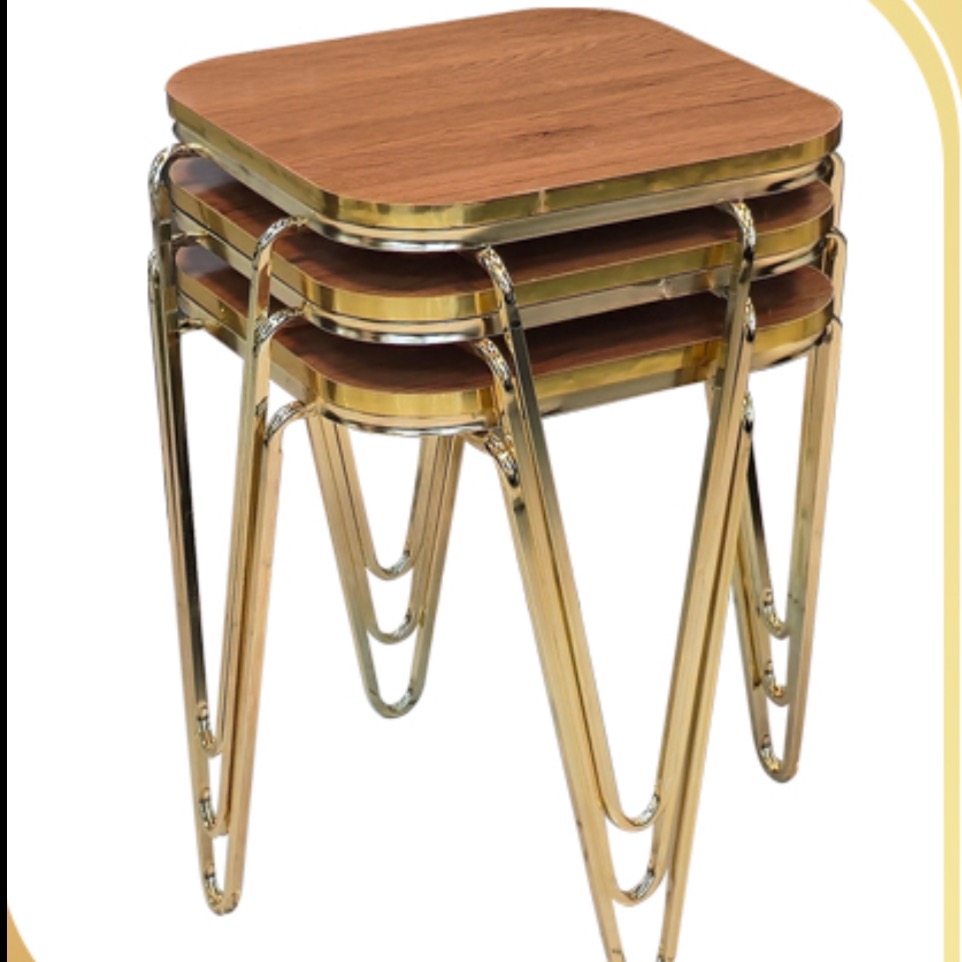 عسلی 4تیکه مدل  تمو مربع طلایی