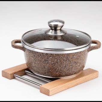 استند نگهدارنده قابلمه و ظروف مدل گالکسی پایه چوبی