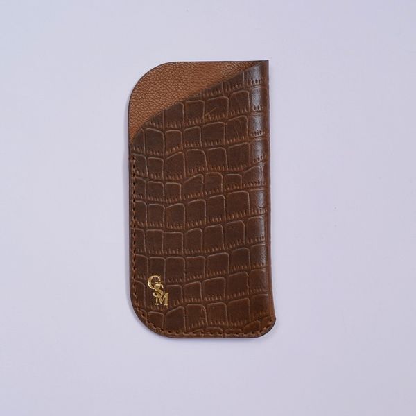 ست مردانه الماس - کروکو قهوه ای