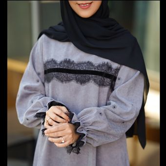 پیراهن مخمل طوسی