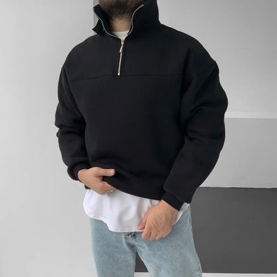 نیم زیپ بیسیک مشکی