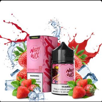 جویس نستی توت فرنگی Nasty Trap Queen جویس توت فرنگی نستی –NASTY STRAWBERRY JUICE حجم 60 میلی لیتر  نیکوتین 3 میلی گرم