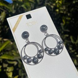 گوشواره آویز سیاه قلم