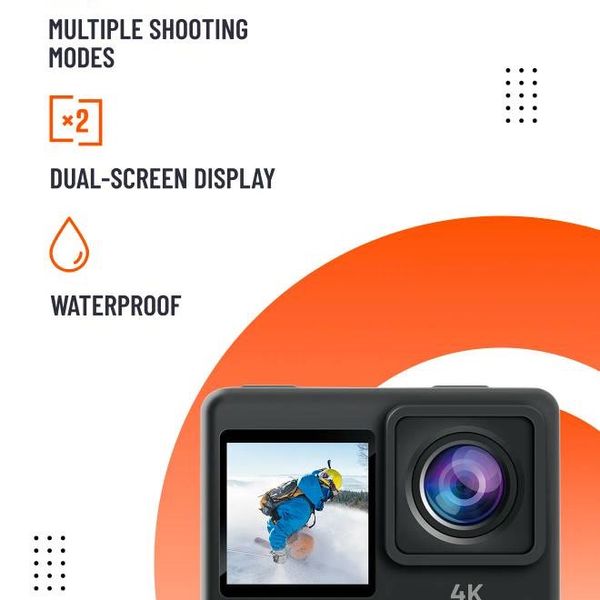 دوربین ورزشی (Action Camera) برند Porodo Lifestyle مدل Go Act  کد PD4KACAMBK