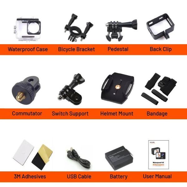 دوربین ورزشی (Action Camera) برند Porodo Lifestyle مدل Go Act  کد PD4KACAMBK