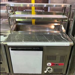 یخچال تاپینگ 120 سانت سنگ دار با رف دو طبقه (پالت‌خور)