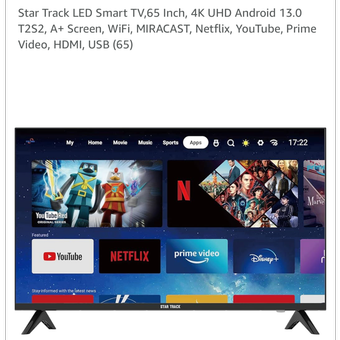 تلویزیون هوشمنداستارترک سایز 65 اینچST65K-LG2200WEB