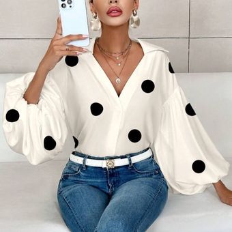 شومیز خال خالی