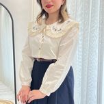 شومیز یقه گلدوزی
