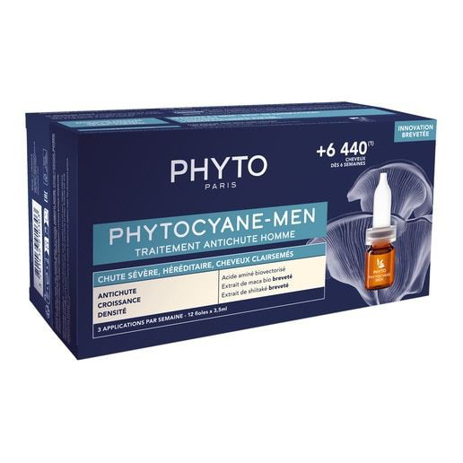 سرم کنترل ریزش موی مردانه فیتوسیان فیتو phytocyane-men بسته ۱۲ عددی
