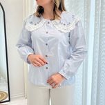 شومیز یقه گلدوزی