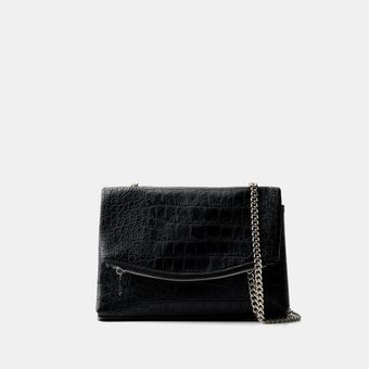 کیف دوشی برشکا مینمیال مشکی (Bershka)