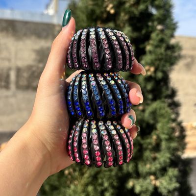 کلیپس مو گوجه ای(نگین دار)