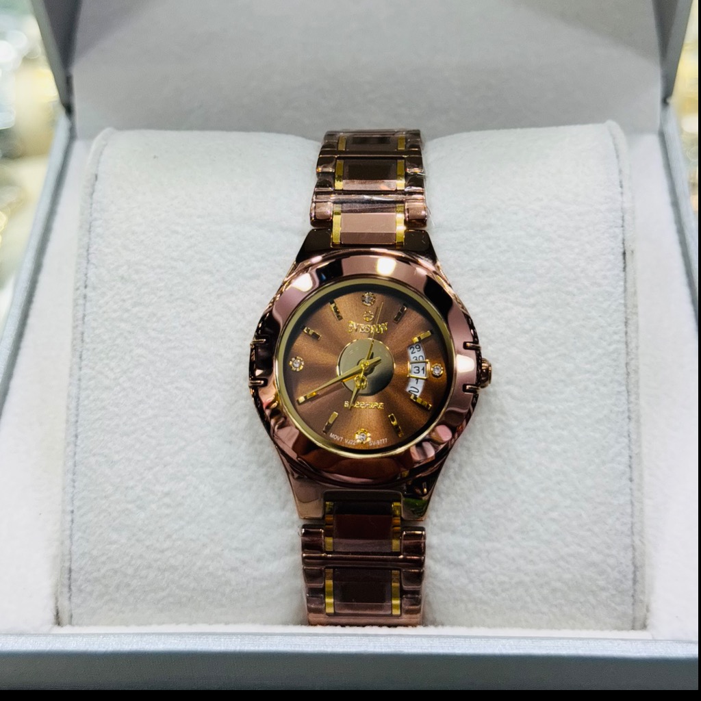 ساعت سویستون سرامیکی رنگ قهوه ای