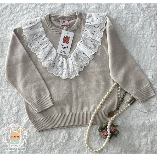 پلیور دخترانه آی چیلک یقه گیپور