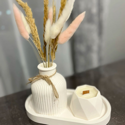 ست گلدان و جاشمعی