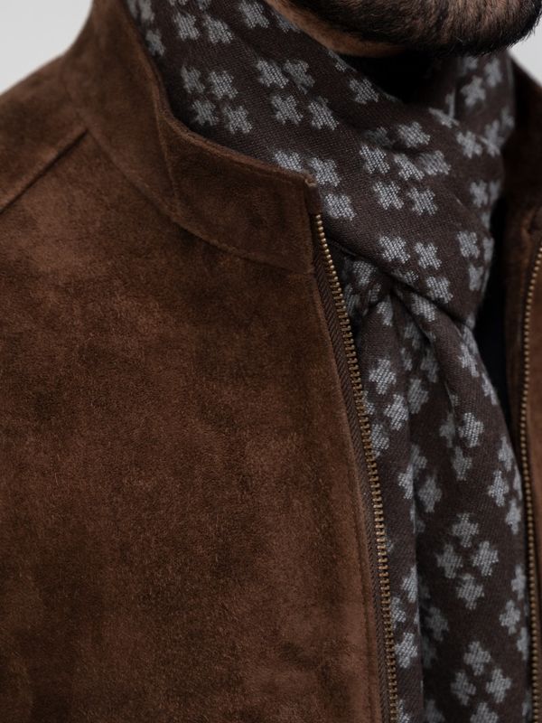 شالگردن موهر ترک قهوه‌ای کد s218