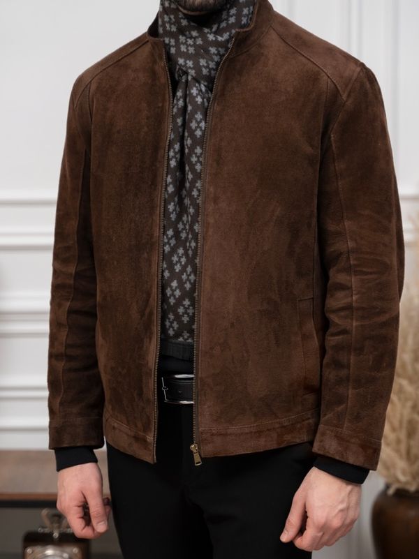 شالگردن موهر ترک قهوه‌ای کد s218