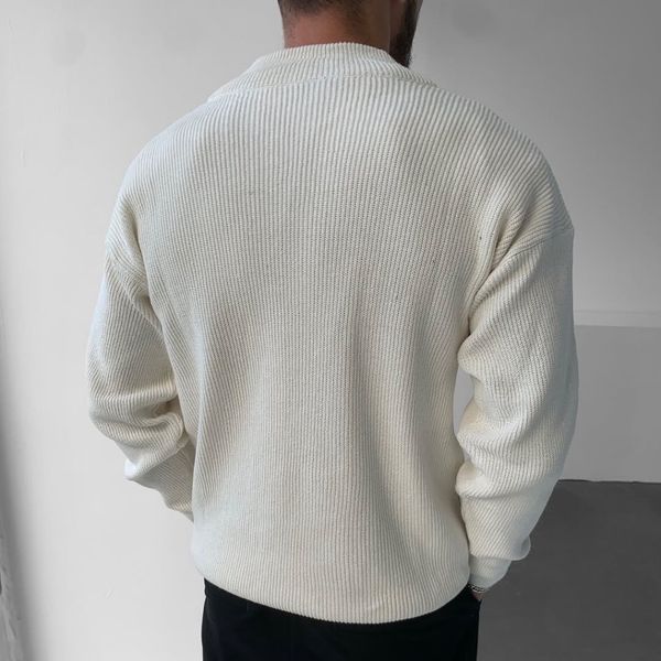 بافت نیم زیپ سفید