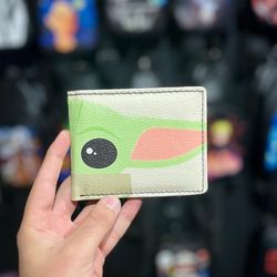 کیف پول چرم طرح بیبی یودا