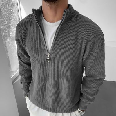 بافت نیم زیپ ذغالی