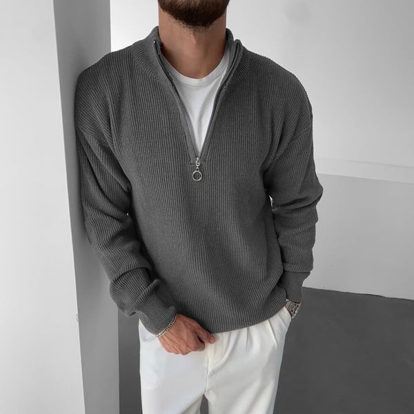 بافت نیم زیپ ذغالی