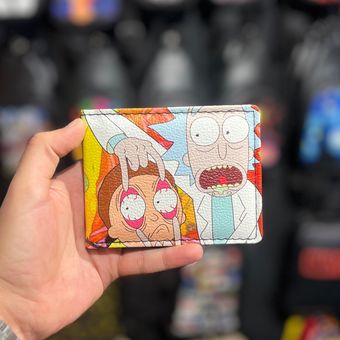 کیف پول طرح چرم مدل rick and Morty