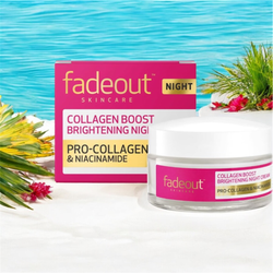 کرم شب روشن کننده و کلاژن ساز فیداوت Fadeout Skincare Collagen Boost Whitening Night Cream 75ml
