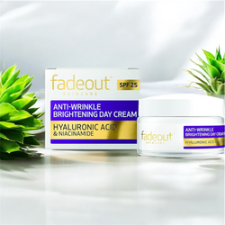 کرم روشن کننده ضد چروک روز هیالورونیک اسید نیاسینامید فیداوت Fadeout Anti Wrinkle Brightening Day Cream SPF25 Hyaluronic Acid