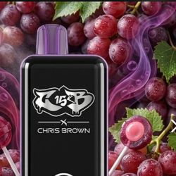پاد قسطی یکبارمصرف کریس براون 15k / 15000 پاف اسموک سیتی  آدامس بادکنکی انگور | CB15K Grape Blow Pop