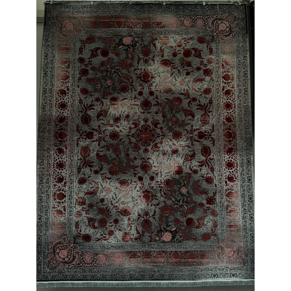 فرش 1200شانه تراکم 3600 گل برجسته نخ ترک 12 رنگ کد 1200374