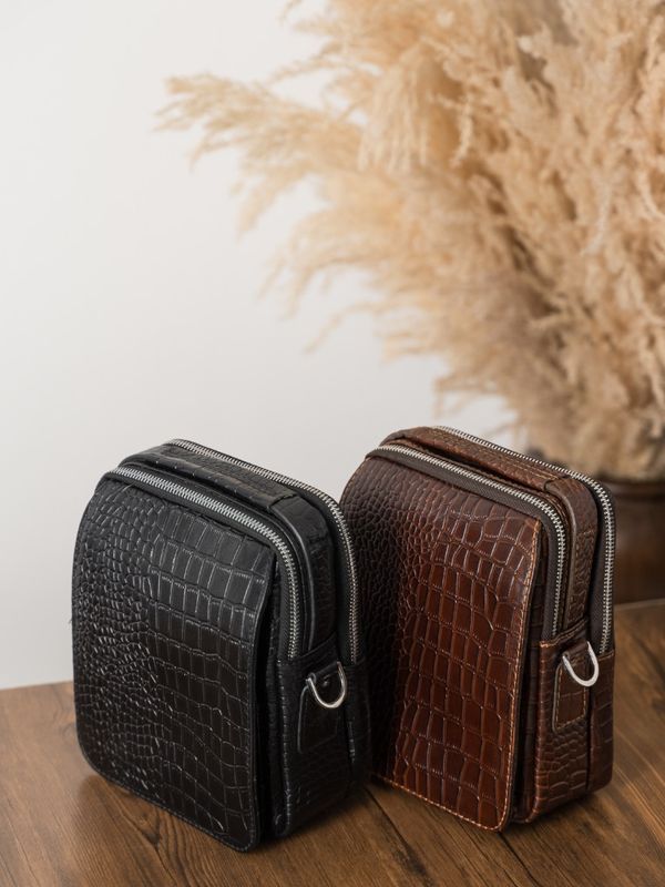 کیف کمری کروکودیل مشکی b189