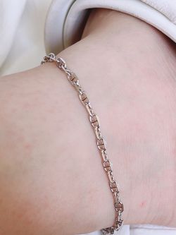 پابند زنجیری استیل رنگ نقره ای - رنگ ثابت