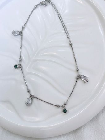 پابند نگین سبز آویز