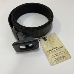 کمربند برزنت دو رو طوسی و مشکی