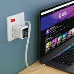 شارژر دیواری فست شارژ Powerology (پاورولوژی) مدل Halo Dual-Port GaN Charger 70W