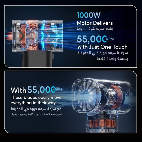 غول جت فن شارژی توربو (Turbo Blower Fan) از برند Powerology مدل PWF201BK