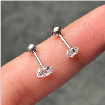 پیرسینگ نگین سفید