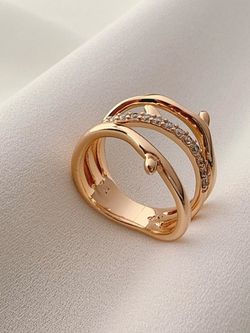 انگشتر طراحی خاص سه ردیفه