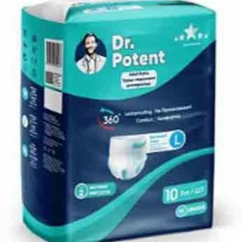 پوشک شورتی بزرگسال دکتر پوتنت ( Dr. Potent ( L سایز بزرگ جاذب بسته 10 عددی