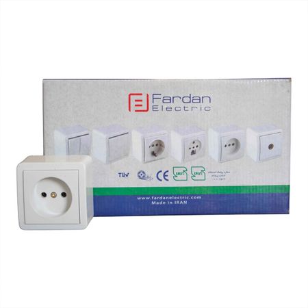 پریز برق بدون ارت روکار فردان الکتریک