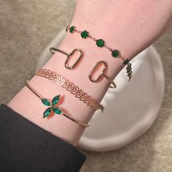 پک دستبند گل سبز