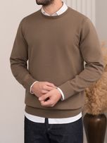 بافت یقه گرد قهوه ای روشن sh397