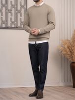 بافت یقه گرد کرم تیره sh393