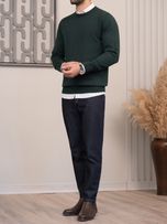 بافت یقه گرد سبز لجنی sh408