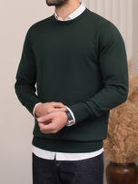 بافت یقه گرد سبز لجنی sh408